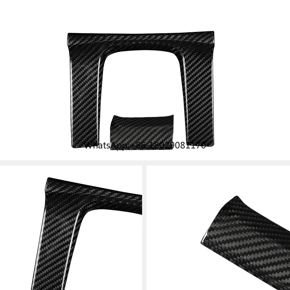 Interior Auto Accessories Real Carbon Fiber 2 Pieces Gear Panel Trim Cover Central Console Cover For Honda Civic 10th Gen 2016+