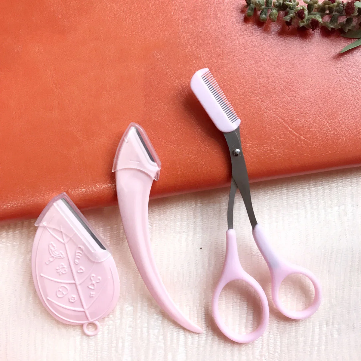 3pcs Eyebrow Trimming Knife Eyebrow Face Razor For Women Eyebrow Scissors With Comb Brow Trimmer Scraper Accessorie Beauty Tools