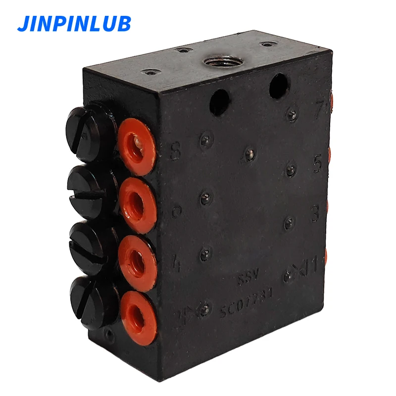 JINPINLUB JSV-8 0.2cc Synchronisation Progressive der Valve Lubrification Distributeur D'huile Pour Pompe De Système De Lubrification