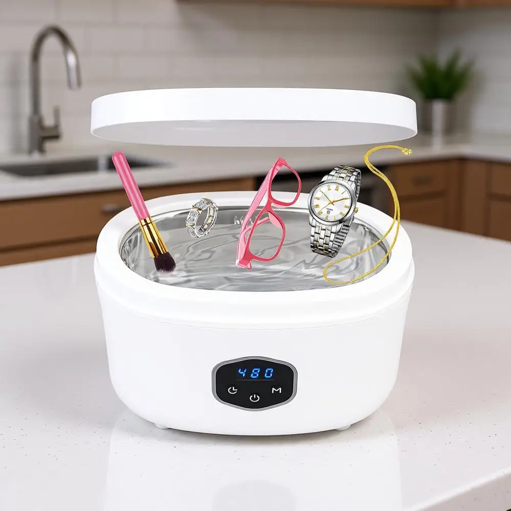 

Очиститель для очков и косметических кистей с функцией дегазации, 20 унций/600 мл, 30 Вт / 40 кГц