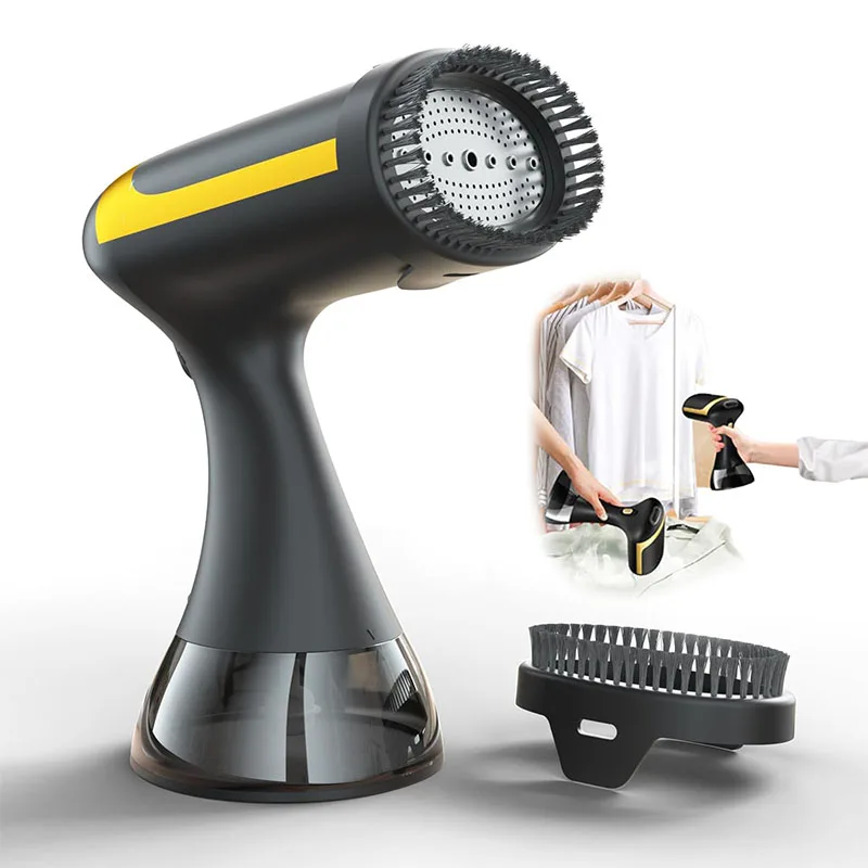 1500W Handheld Garment Steamer 20S Fast Heat-up 300ml Tank 2-in-1 Steam Iron with Brush Portable Wrinkle Remover for Home