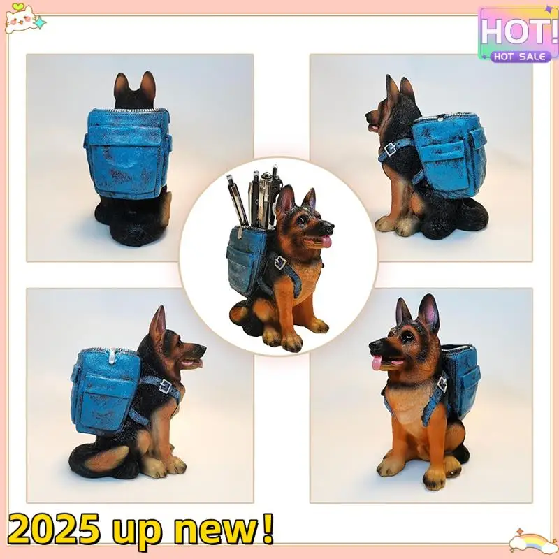 

L47anew!-Cute Dog Pen Holder Makeup Brush Holder Storage Box Office Supplies Pen Holder Storage Box Office Organization
