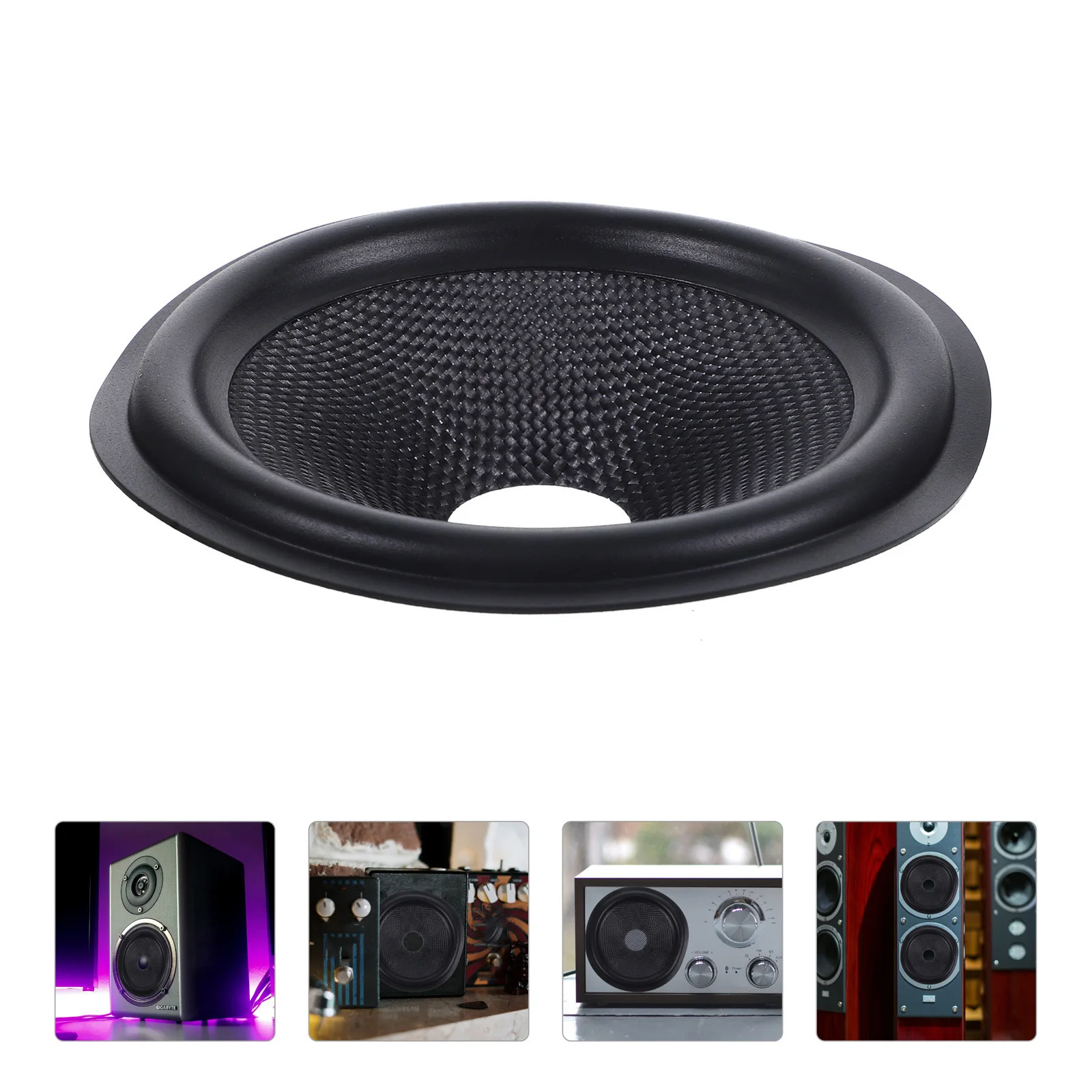 

Speaker Cone Replacement 5 Inch Loudspeaker Accessory High Durability PP Aluminum Subwoofer Cone Repair Speaker Part