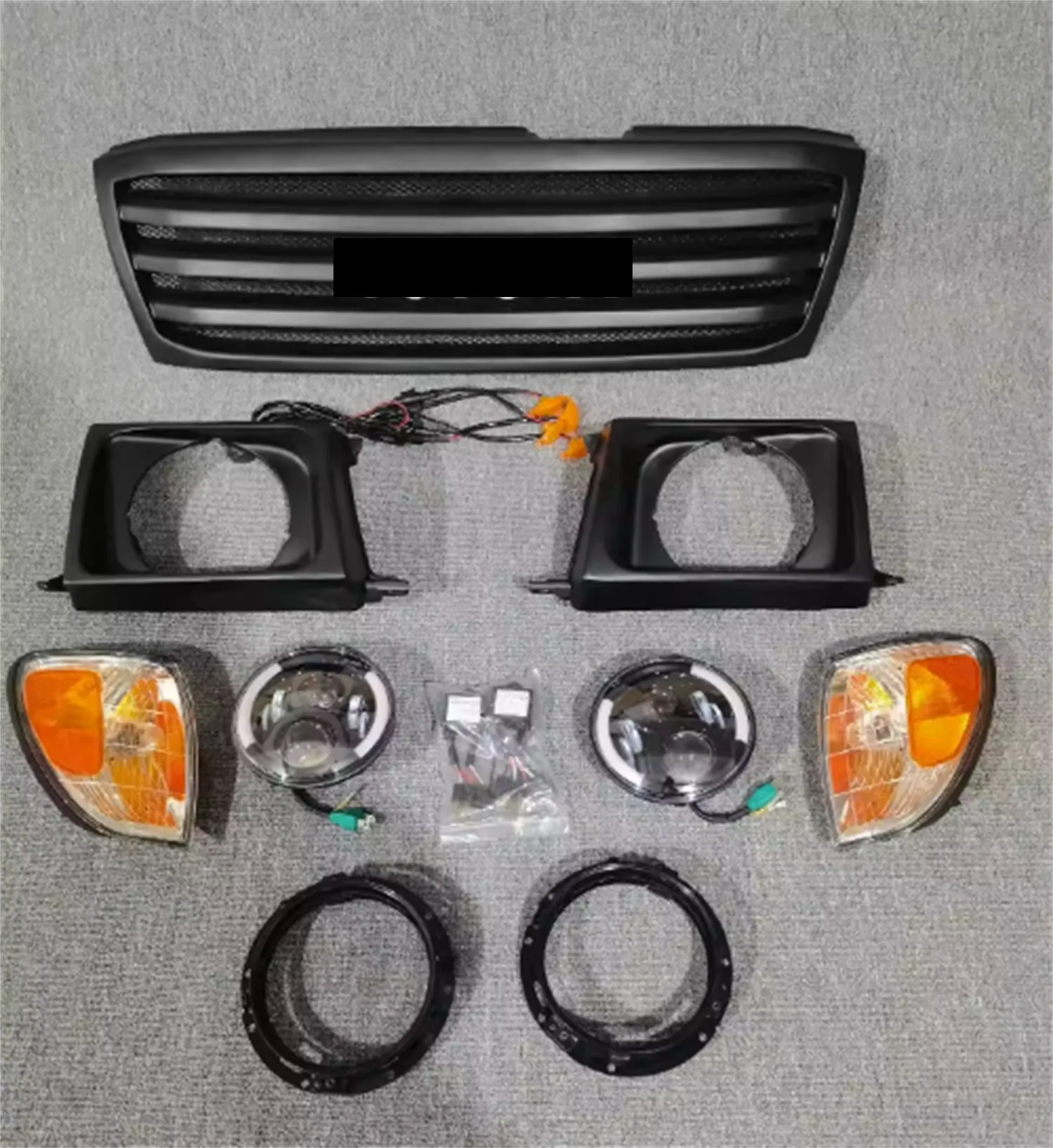 Front Bumper Grill Mask Radiator Headlight frame Turn signal Lamp Grille for Toyota LC100 4700