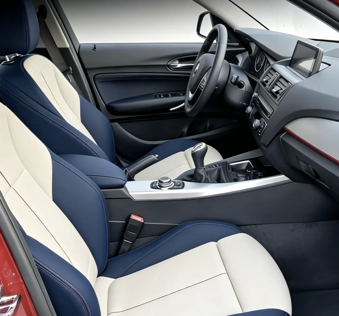 Für BMW F20 2012~2018 Maßgefertigte Autositzbezüge Luxuriöses Nappaleder 100% Passgenau Innenausstattung 360 ° Vollständige Abdeckung – Detail 5