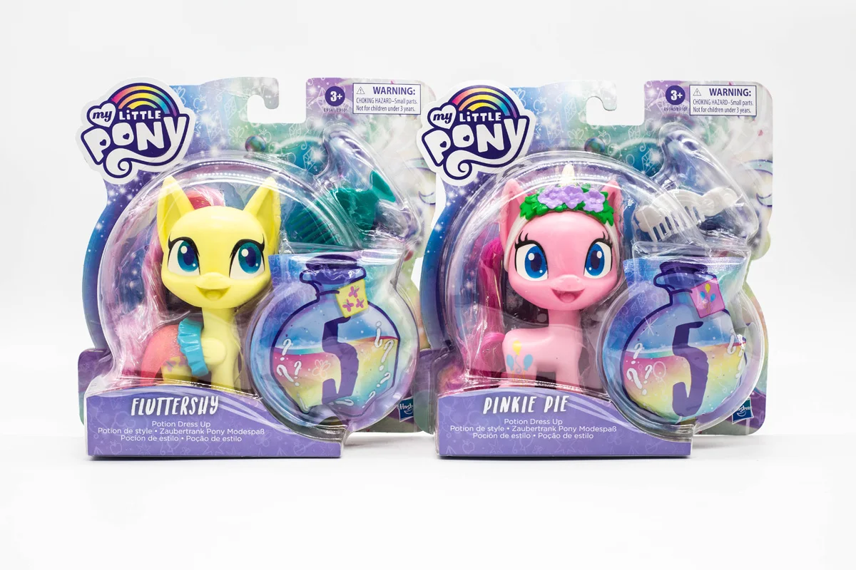 Hasbro Genuine Original My Little Pony Magic Bottle Series Anime Figures Pinkie Pie Fluttershy 13cm Ornament Toy Collect Model