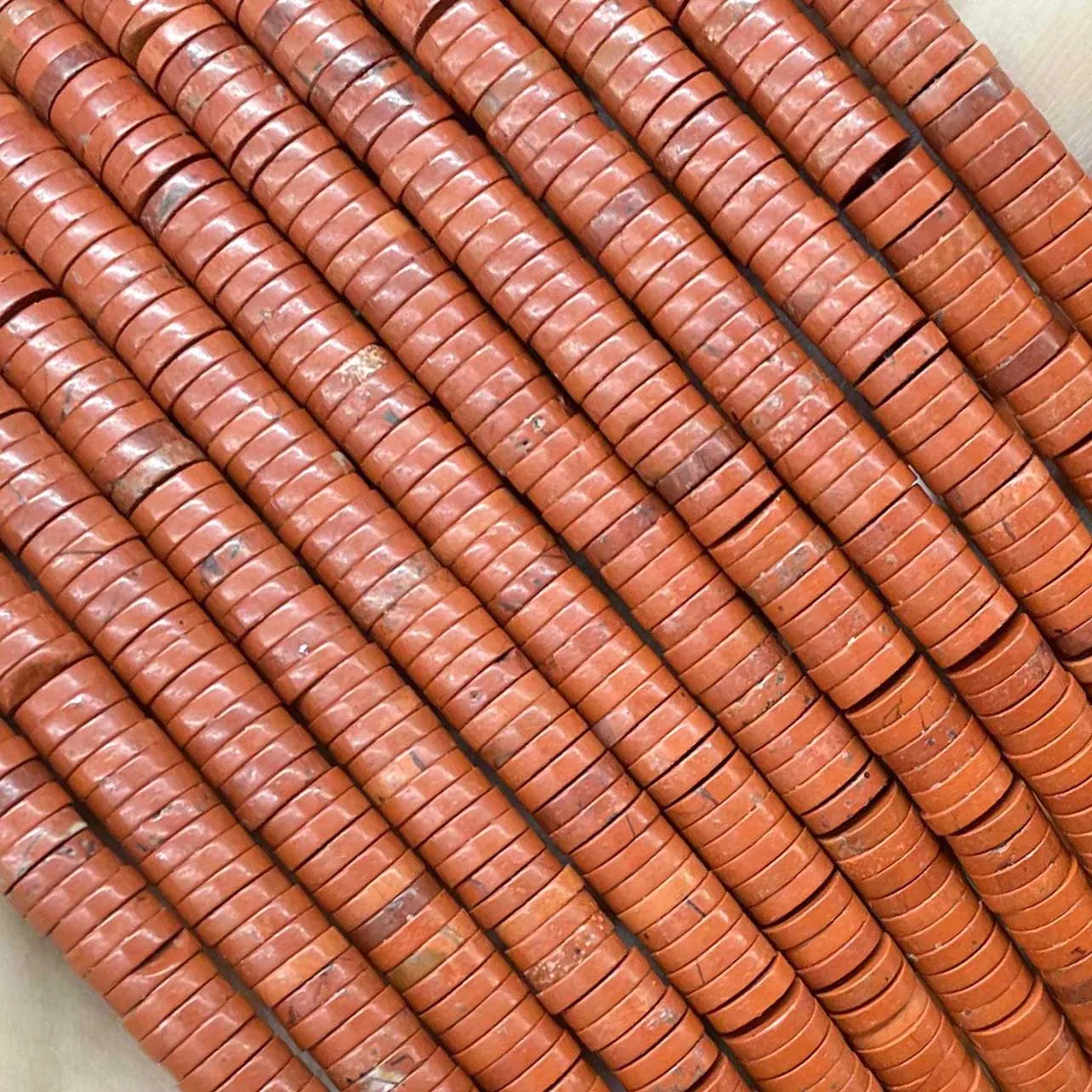 1X6MM Natural Agates Jades Aventurine Quartz Spacer Loose Flat Beads For Jewelry Making Diy Bracelets Necklace Accessories