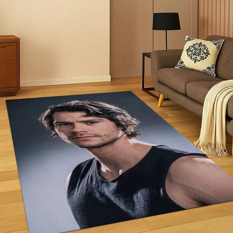 Fashion Dylan O’Brien DOB Actor Living Room Non-Slip Area Rug Soft Carpet for Bedroom  Playroom Sofa,Home Decor Doormat