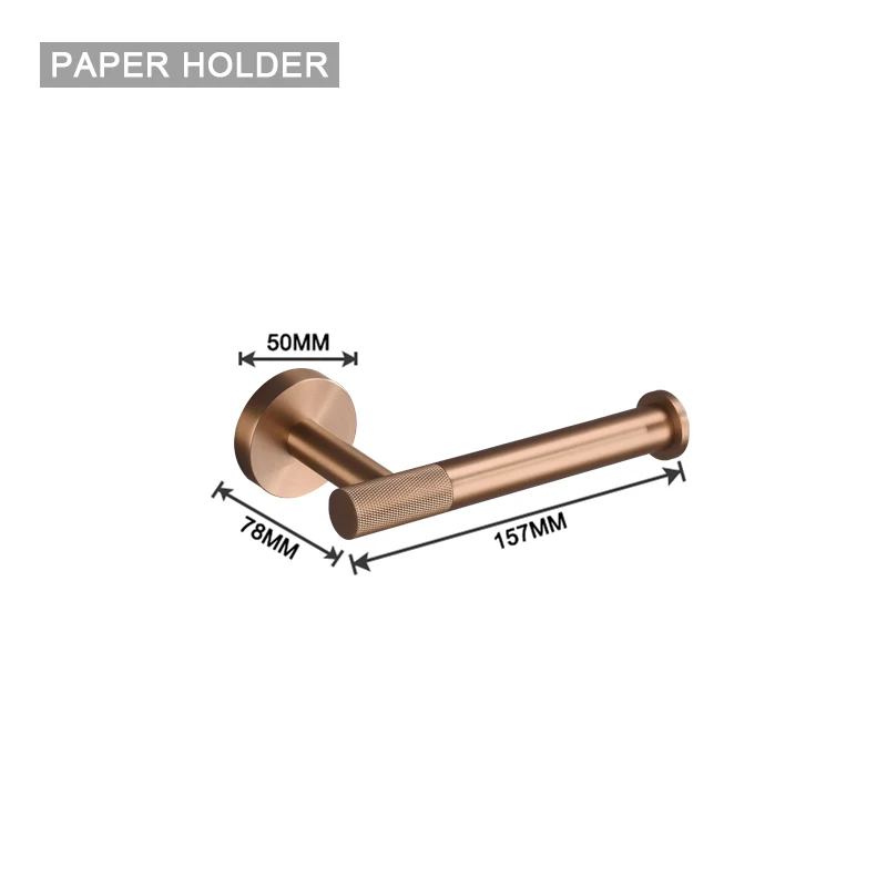 Geborsteld Rose Goud Roestvrij Staal Badkamer Hardware Set Handdoekenrek Kapstok Handdoekstang Toiletrolhouder Zeepbakje Accessoires