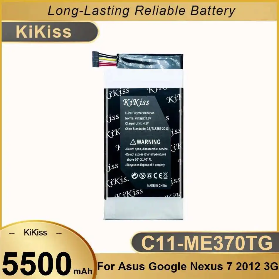 

Для Asus Google Nexus 7 Nexus 7 2012 версия 3G аккумулятор для планшета C11-ME370TG 5500 мАч надежная замена