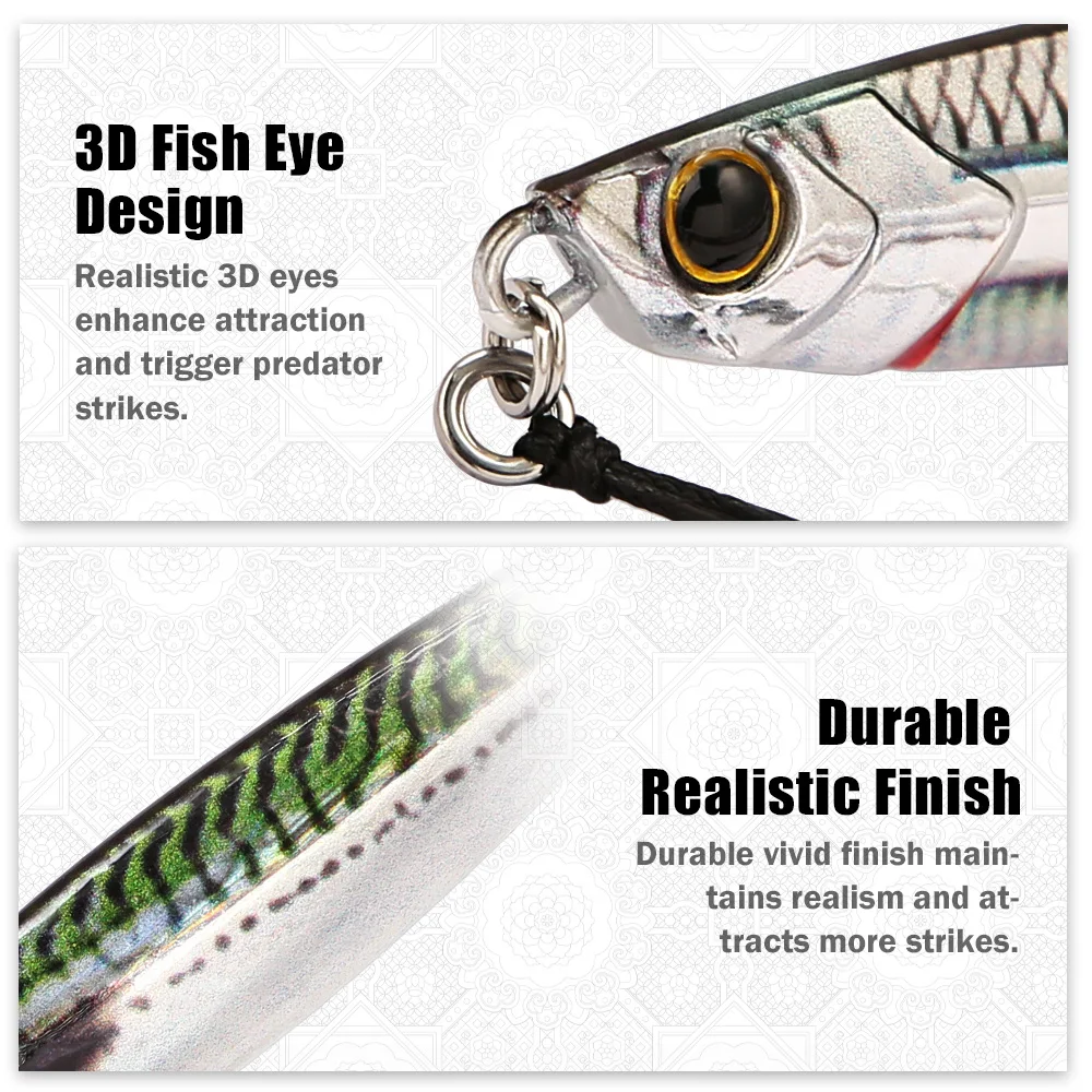 B&U Metall-Jig Salzwasser-Angelköder Gießköder für Thunfisch Makrele Bonito Ufer-Jigging Assist-Haken – Detail 4