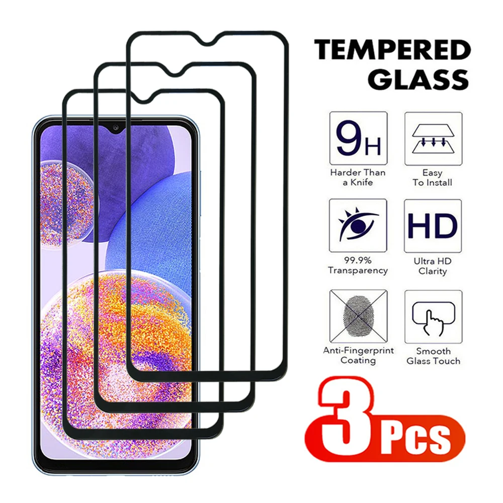 3Pcs 999D Tempered Glass For Samsung Galaxy A31 A32 A33 A34 A35 A21 A22 A23 A24 A25 4G5G Screen Protector For Samsung A21S Film