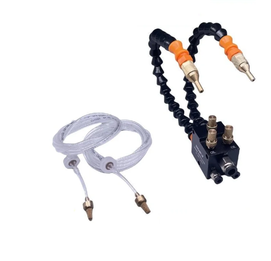 CNC lathe milling drill engraving saw tool double nozzle   High quality mist cooling lubrication spray system unit