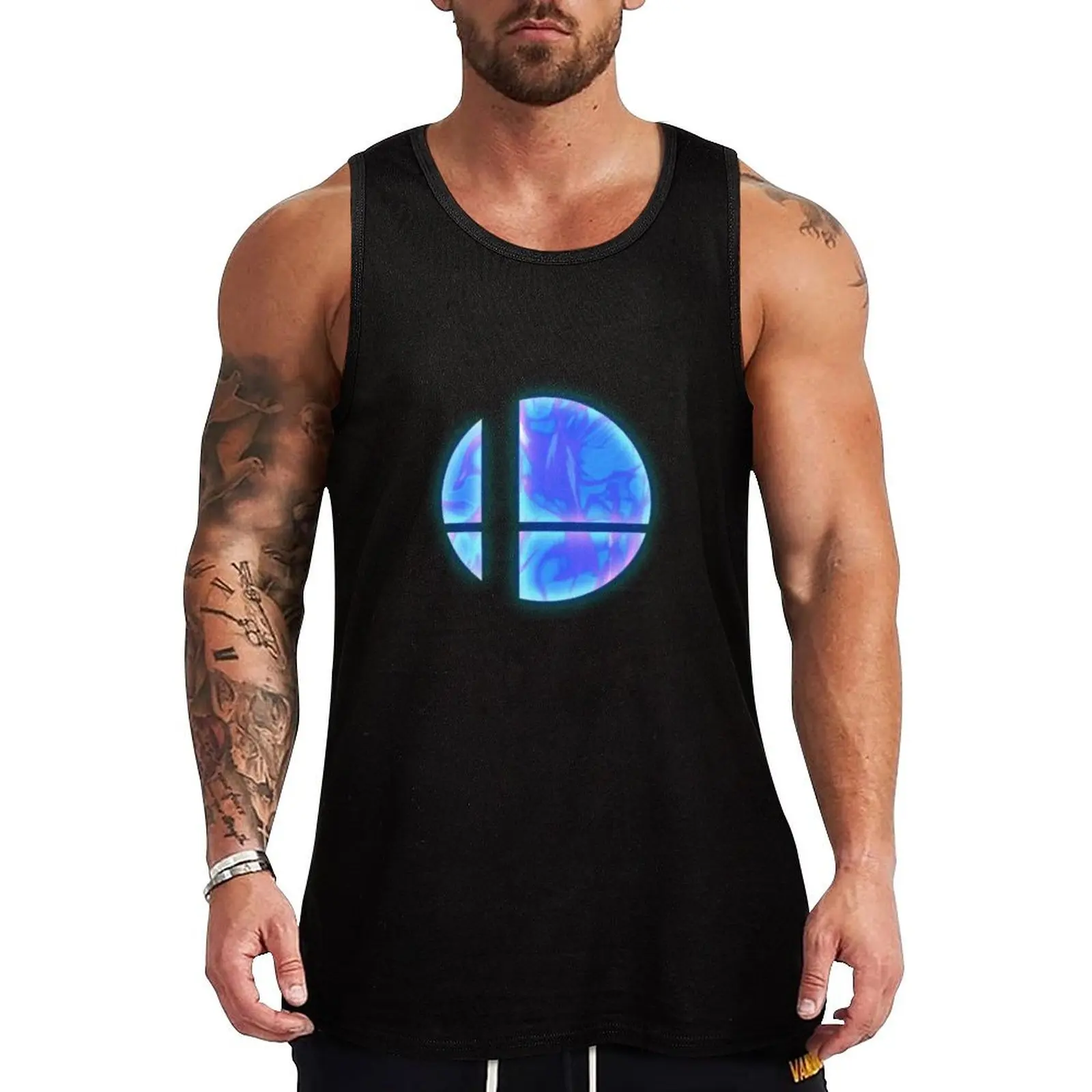 

Super smash brothers flaming logo Classic Tank Top Industrial Work Tank Top Durable Sleeveless Top