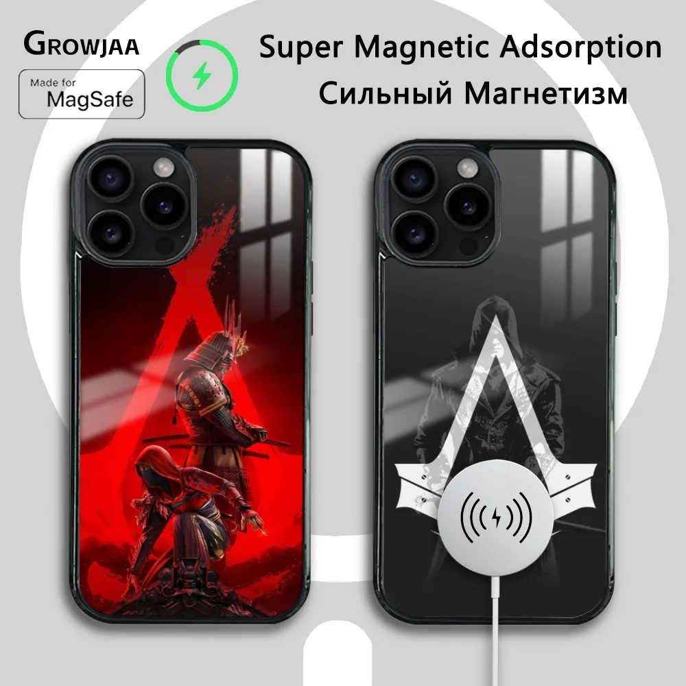 

A-Assassins-Creed Game Phone Case For iPhone 16 15 14 13 12 11 Pro Max Plus Mini Magsafe Mirror Wireless Magnetic Cover