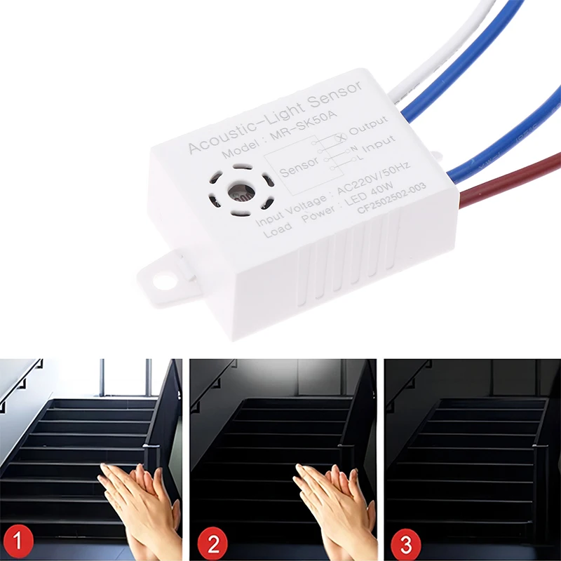 Module de détecteur de capteur de commande vocale avec interrupteur à Induction automatique acousto-optique de lumière LED