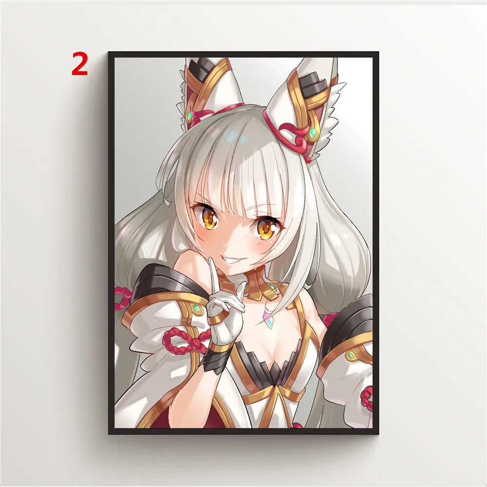 Canvas Painting Anime Posters Xenoblade Chronicles 2 Niyah Pneuma Wall Decor Wall Art Picture for Living Room Decor