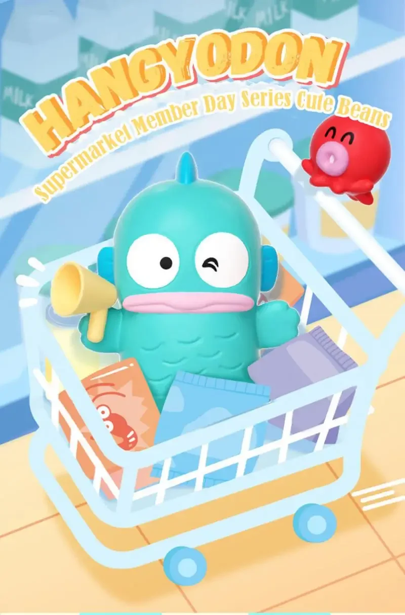 

HANGYODON Supermarket Member Day Series Cute Bean Blind Bag Mystery Box Collectible Toy