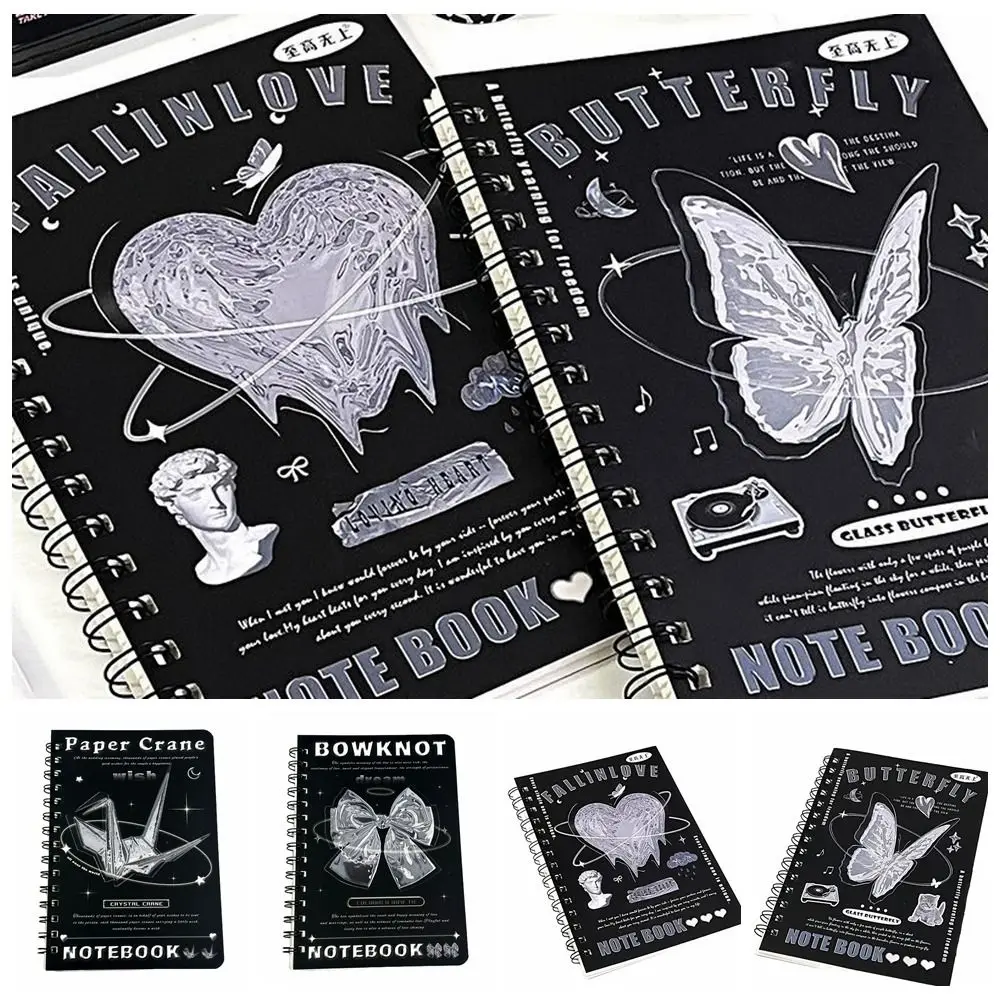 A5 bloco de notas bobina notapad y2k vintage estilo americano a5 caderno linha horizontal ins estilo americano notebook acessórios de escritório