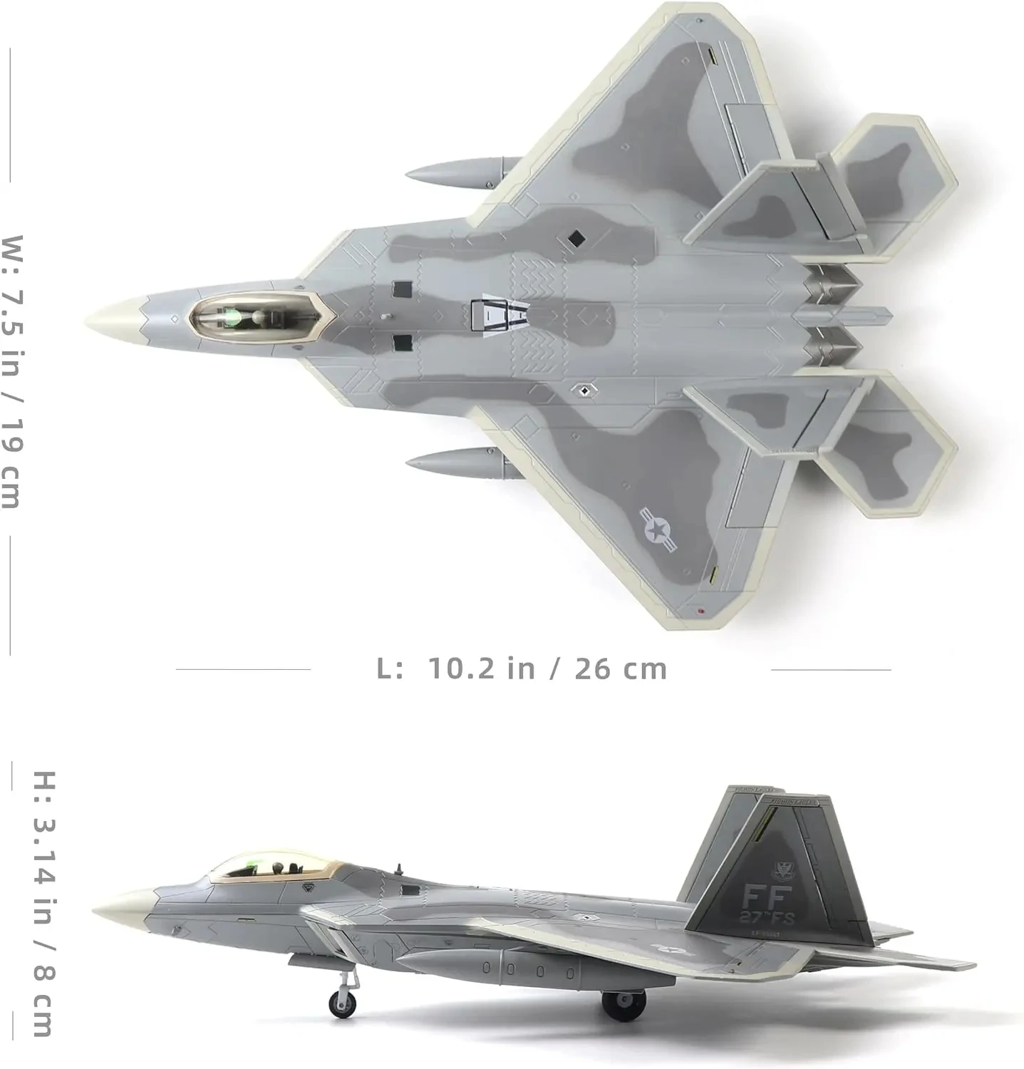 1/72 Scale Military Model Toys For US Army F-22 F22 Raptor Fighter USA Army Air Force Diecast Metal Plane Model Toy