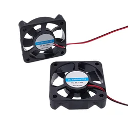 DC Brushless Fans Computer Case Cooling Fan 5V 12V 24V Sleeve Bearing CPU Cooling Fan with Two Lines 50/60/70/80*10mm