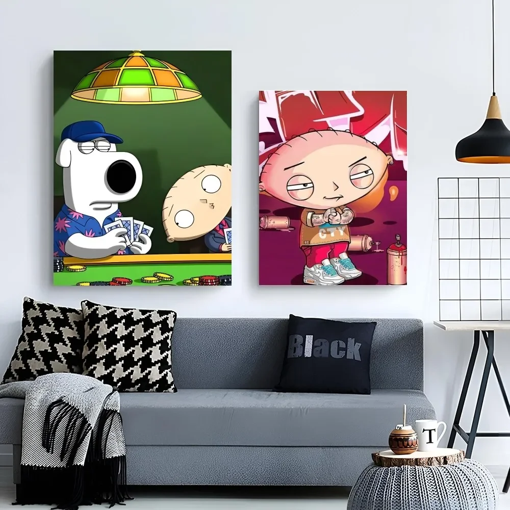 1pc Classic Anime Family Guy Poster Paper Print Home Bedroom Entrance Bar Cafe Art Painting Decoration