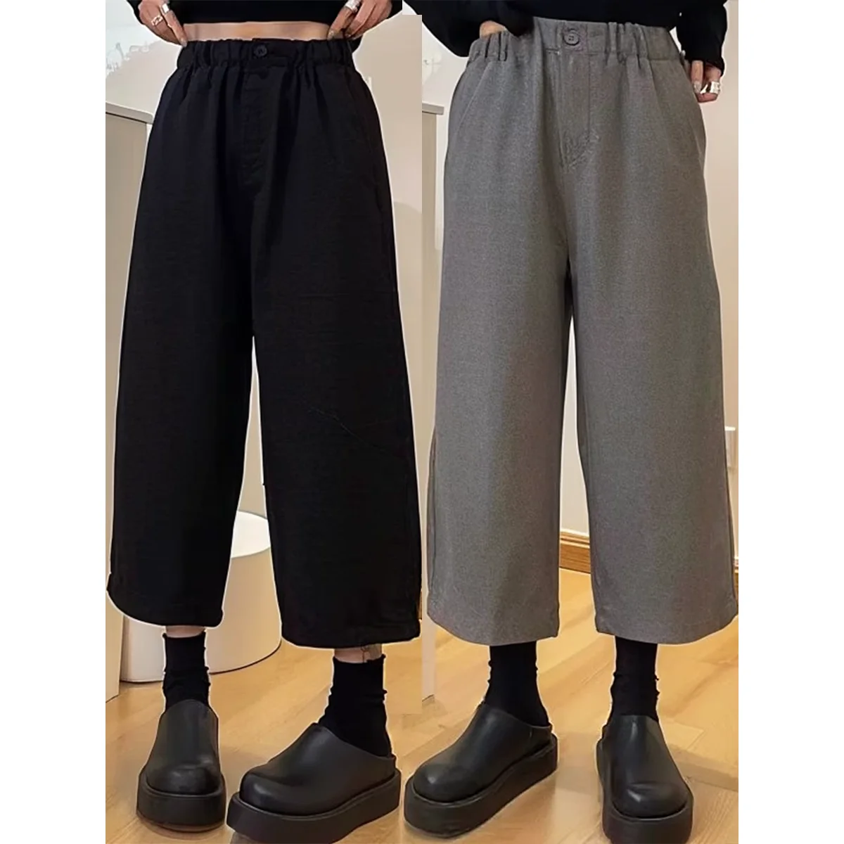 

Шерстяные брюки-галифе больших размеров для женщин: осенне-зимняя новинка, свободные брюки-бананы, утягивающие джинсы с высокой талией в стиле «папины джинсы»