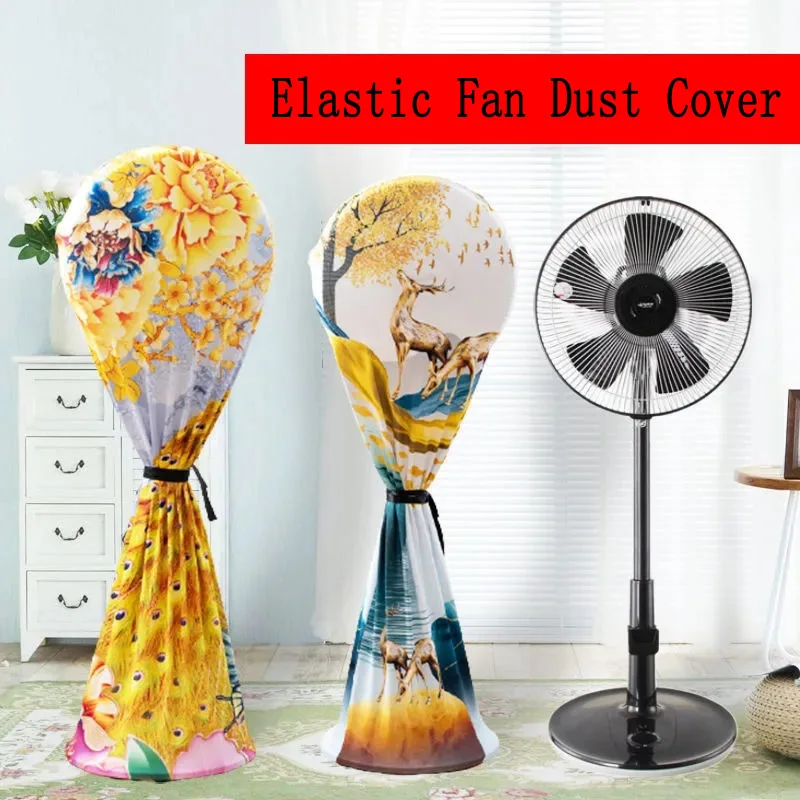 

New Household Electric Fan Dust Protection Cover Round Floor Universal All-inclusive Cartoon Dust Cover No Blade Neck Fan