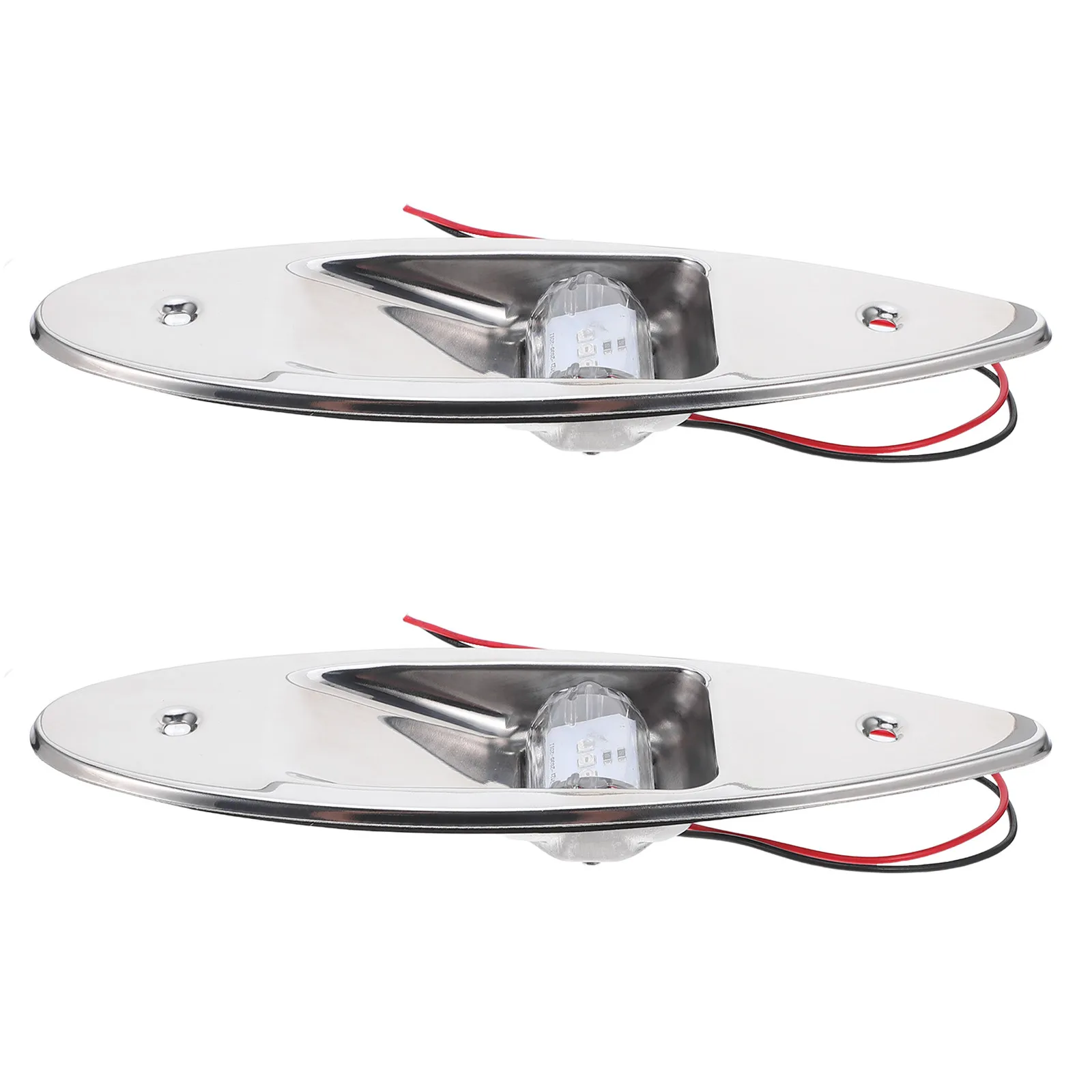 2Pcs Low Profile LED Navigation Lights for Boats Stainless Steel Red Green Sidelights Marine Position Lights Yacht Pontoon Kayak