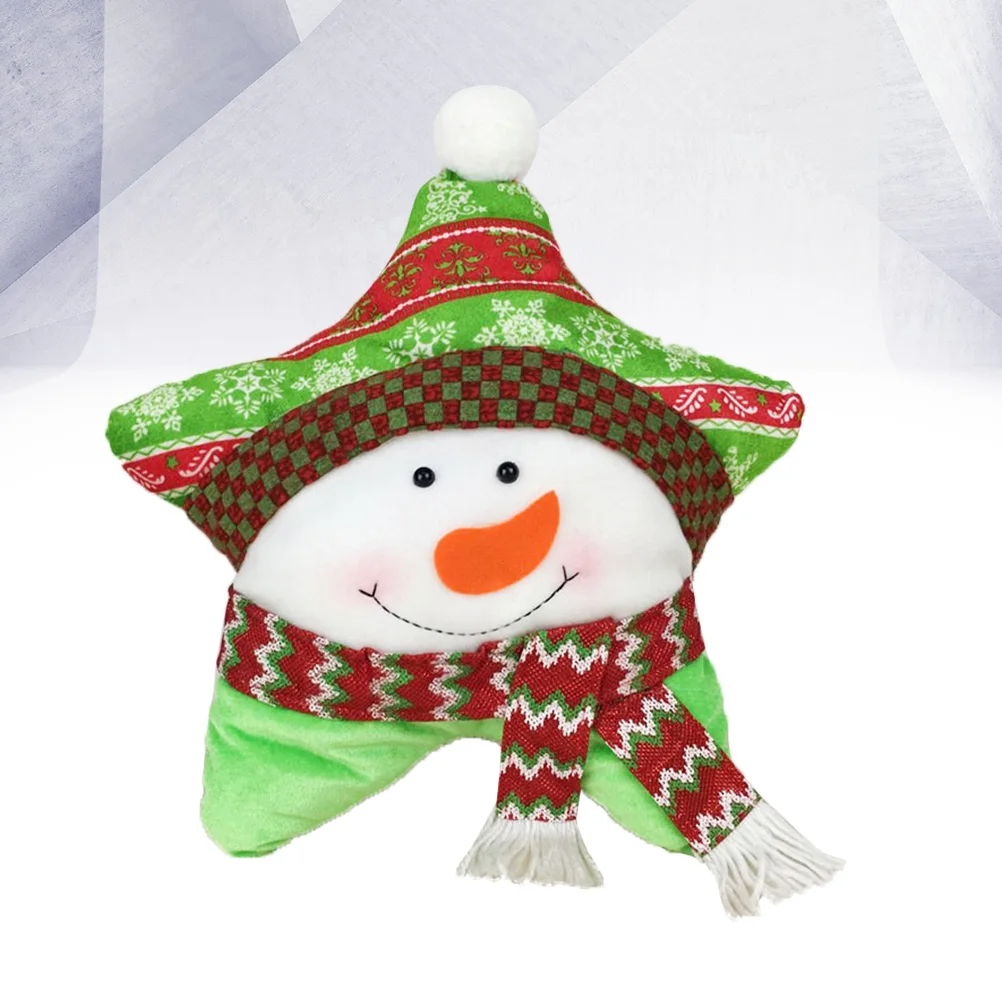 

Snowman Pillow Christmas Throw Decor Decorate Decoration Star Shape Gifts Ornaments Pillows