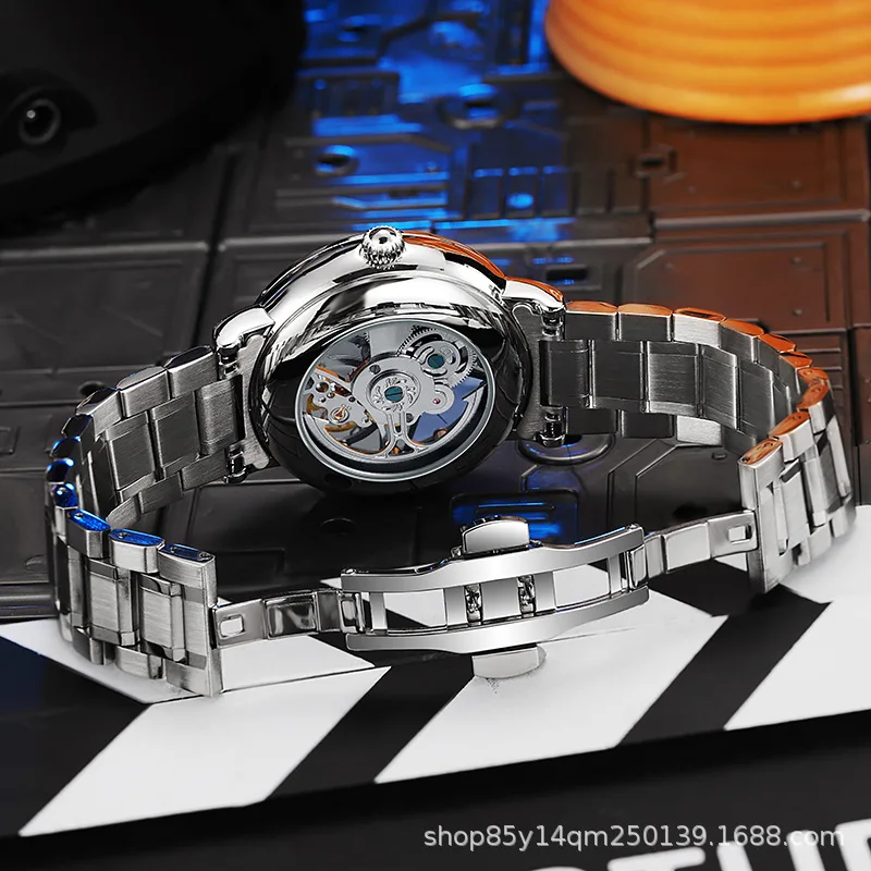 

Fashionable Men's Luxury Watches Fully Automatic Mechanical Watches, Hollowed Out Luminous Diamond Watches
