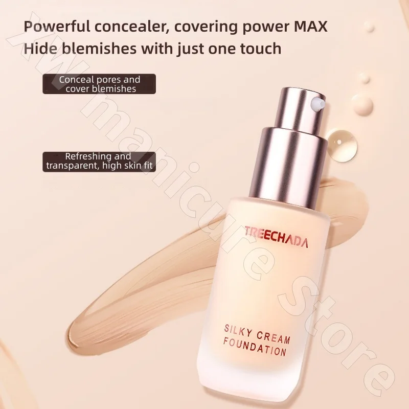 Thailand TREECHADA Silky Skin Nourishing Liquid Foundation Concealer Clear and Natural Moisturizing 30ML