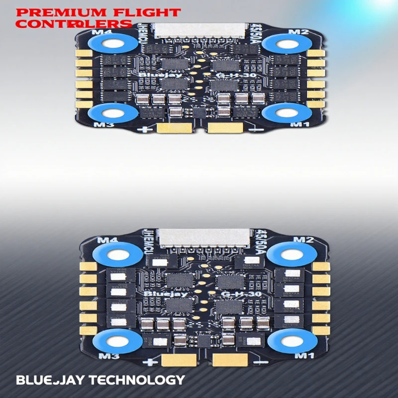 JHEMCU EM40A BLHELI_S DSHOT600 2-6S 40A 4in1 فرش ESC 20X20mm ل RC FPV سباق الطائرة بدون طيار كوادكوبتر أجزاء