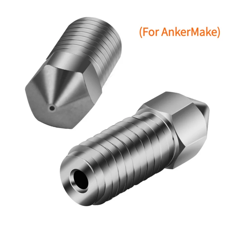 

3D Printer Accessories Extruder Print Head Wear-Resistant Metal Sprayer Applicablefor For Ankermake Stainless Steel Nozzle