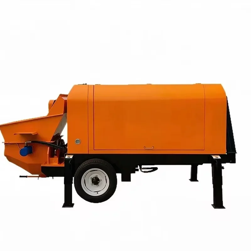 WANCHANG Brand 30m3/h Diesel Motor Trailer Concrete Pump High Efficiency PLC Controlled Max 30mm Aggregate for Highway Bridge 1