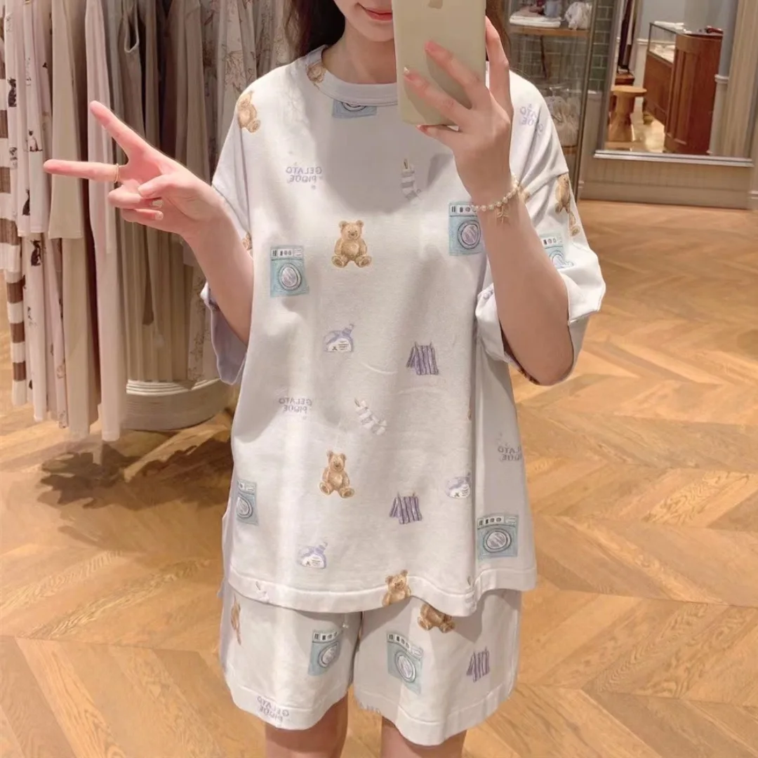 Pajama Room Wear ladies Women Pajamas Cute Sleepwear Lounge Wear Short Set Trousers Modal  Night Wear