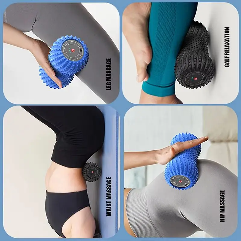 

Electric Peanut Ball Roller Massager Yoga Column Massagers Massage The Rolling Shaft With Intelligent Vibration To Relax Muscles