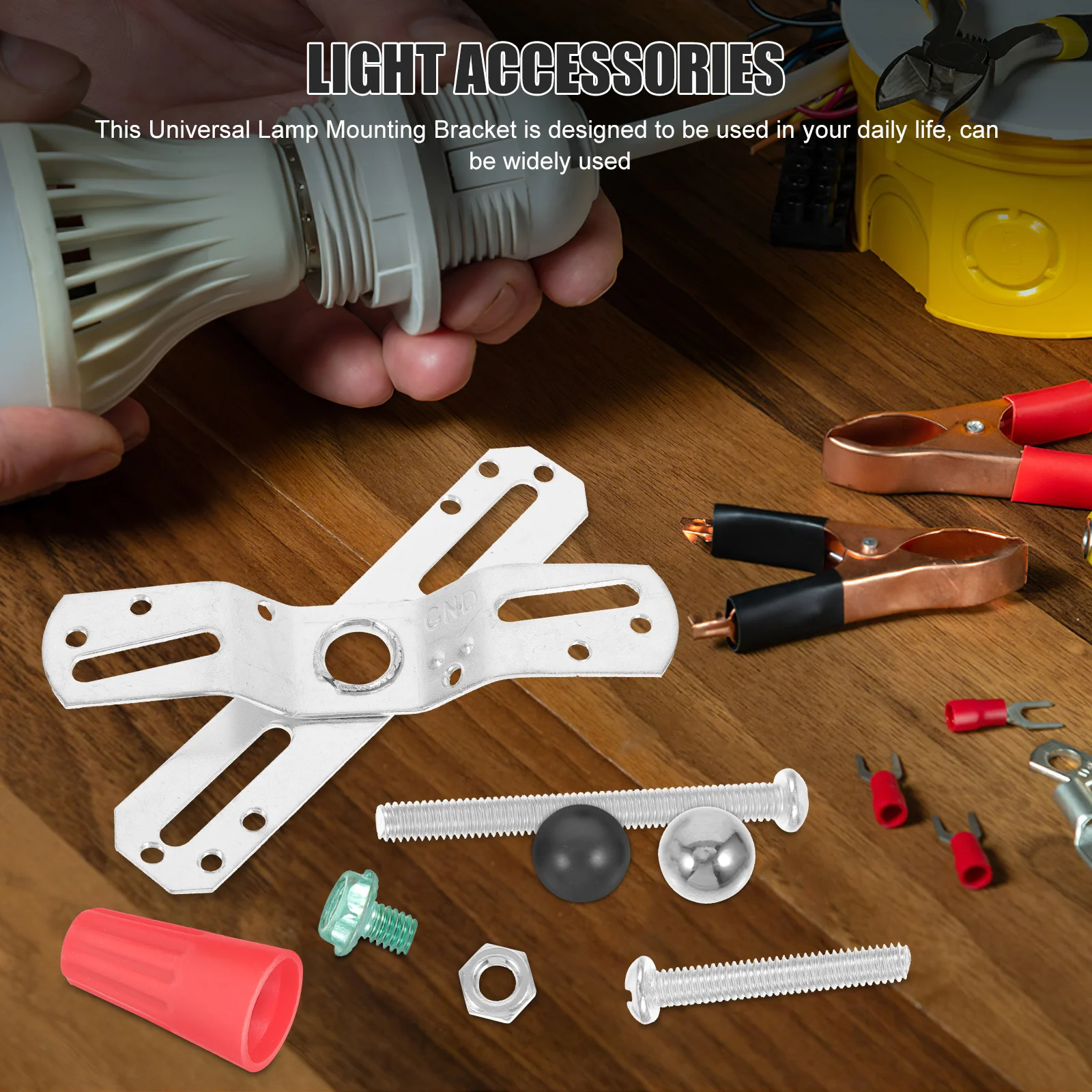 

2 set Universal Lamp Mounting Stainless Steel For Wall Ceiling Fixture Installation Light Bracket Accessories Ceiling Light