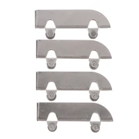 4pc Stainless Steel Pulley 5mm Glass Sliding Door Wheel Clamp Track Roller Runner For Display Cabinet Mobile Counter Repair Part 2