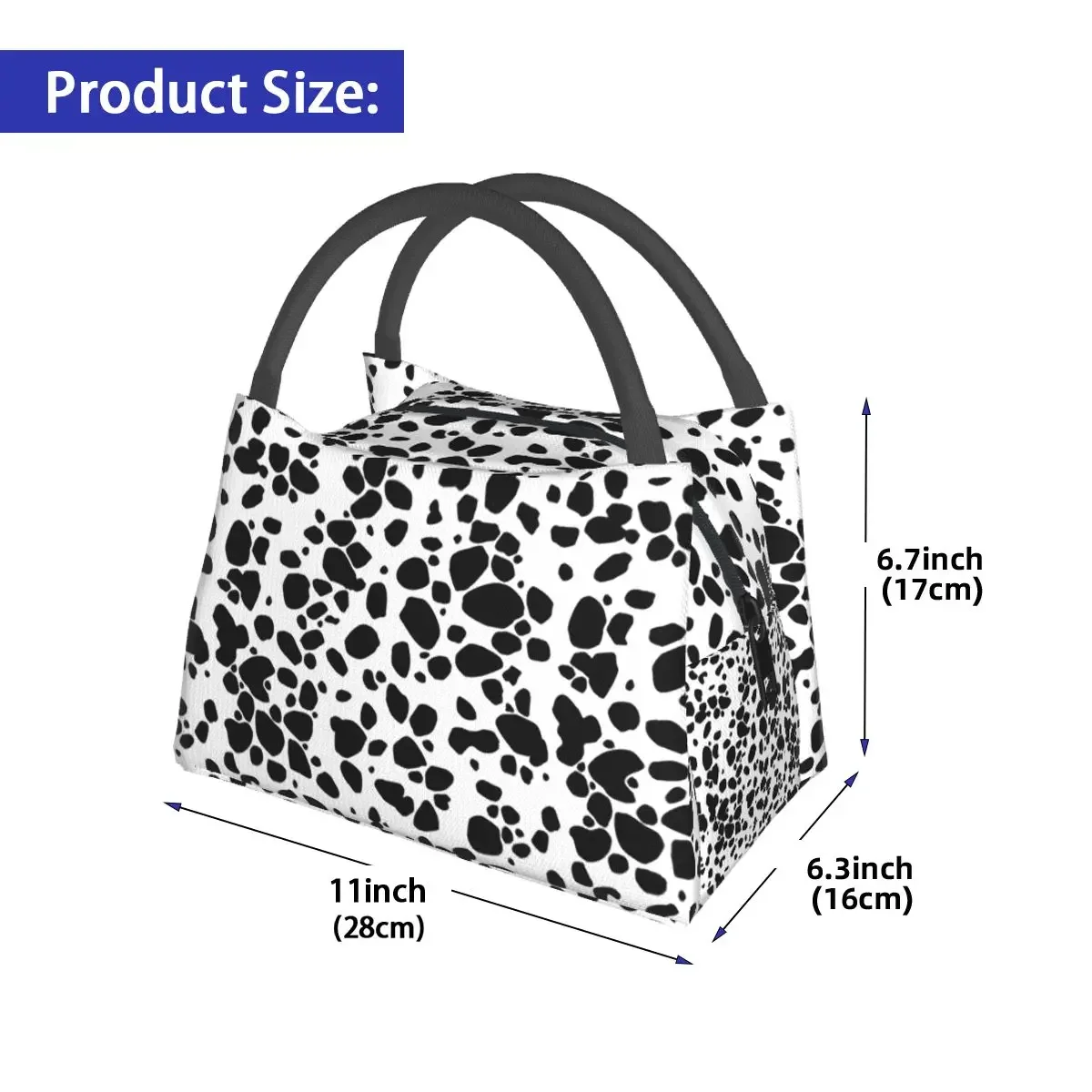 الدلماسية الكلب طباعة أكياس الغداء معزول بينتو صندوق مقاوم للماء حقيبة حمل الغداء أكياس نزهة برودة حقيبة حرارية للمرأة الأطفال العمل