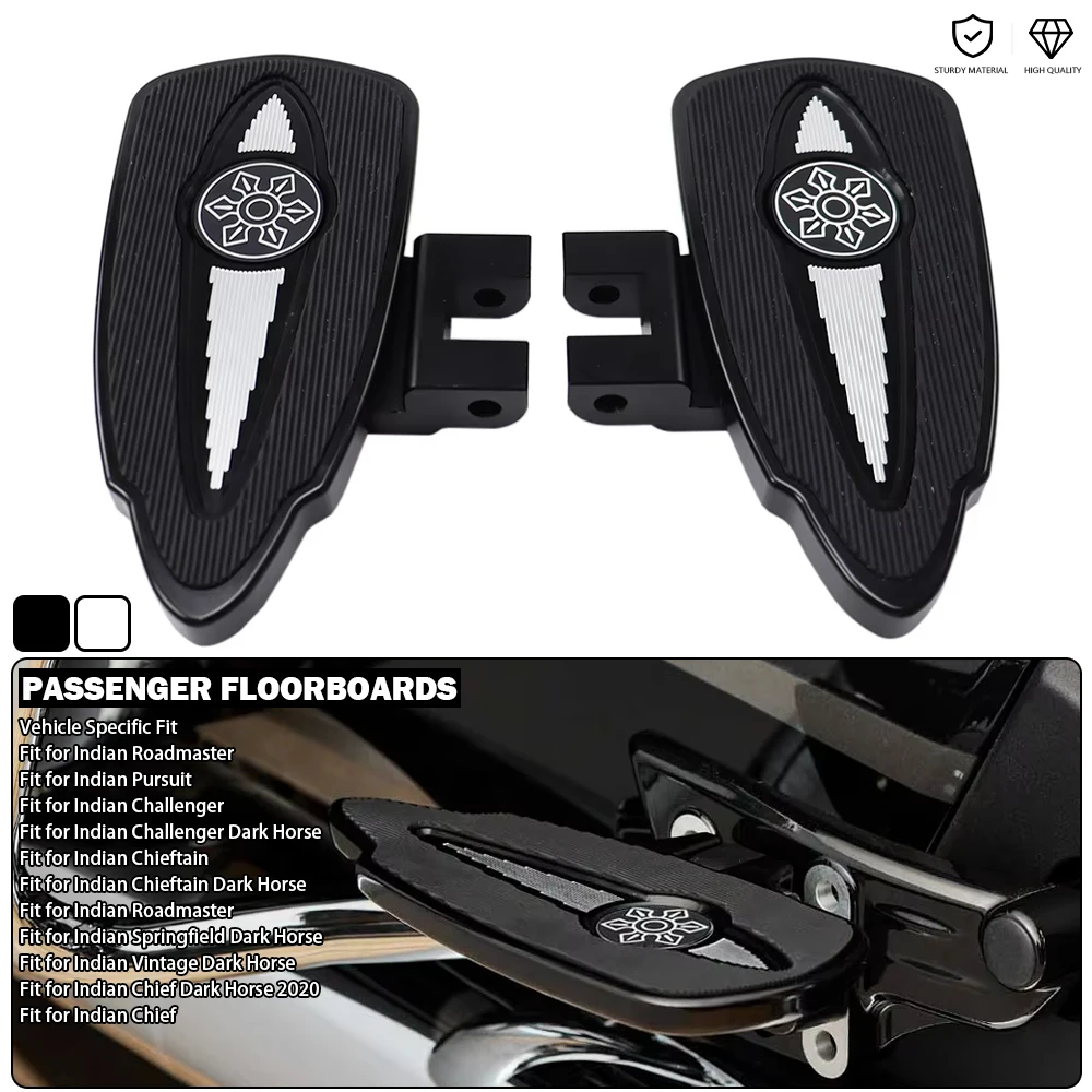 

Motorcycle Passenger Floorboards Fit For Indian Chief Dark Horse Roadmaster Pursuit Challenger Springfield Chieftain Vintage
