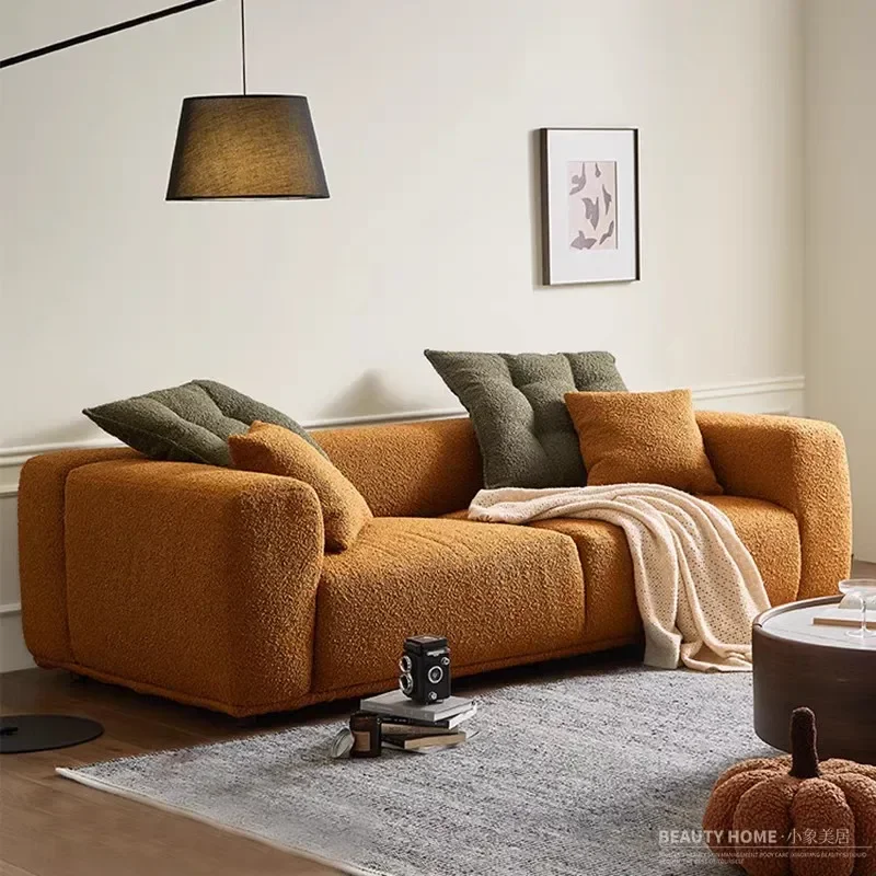 

Large Unique Living Room Sofas Soft New Arrival European Luxury Nordic Lazy Sofa Modern Floor Velvet Divano Apartment Furniture
