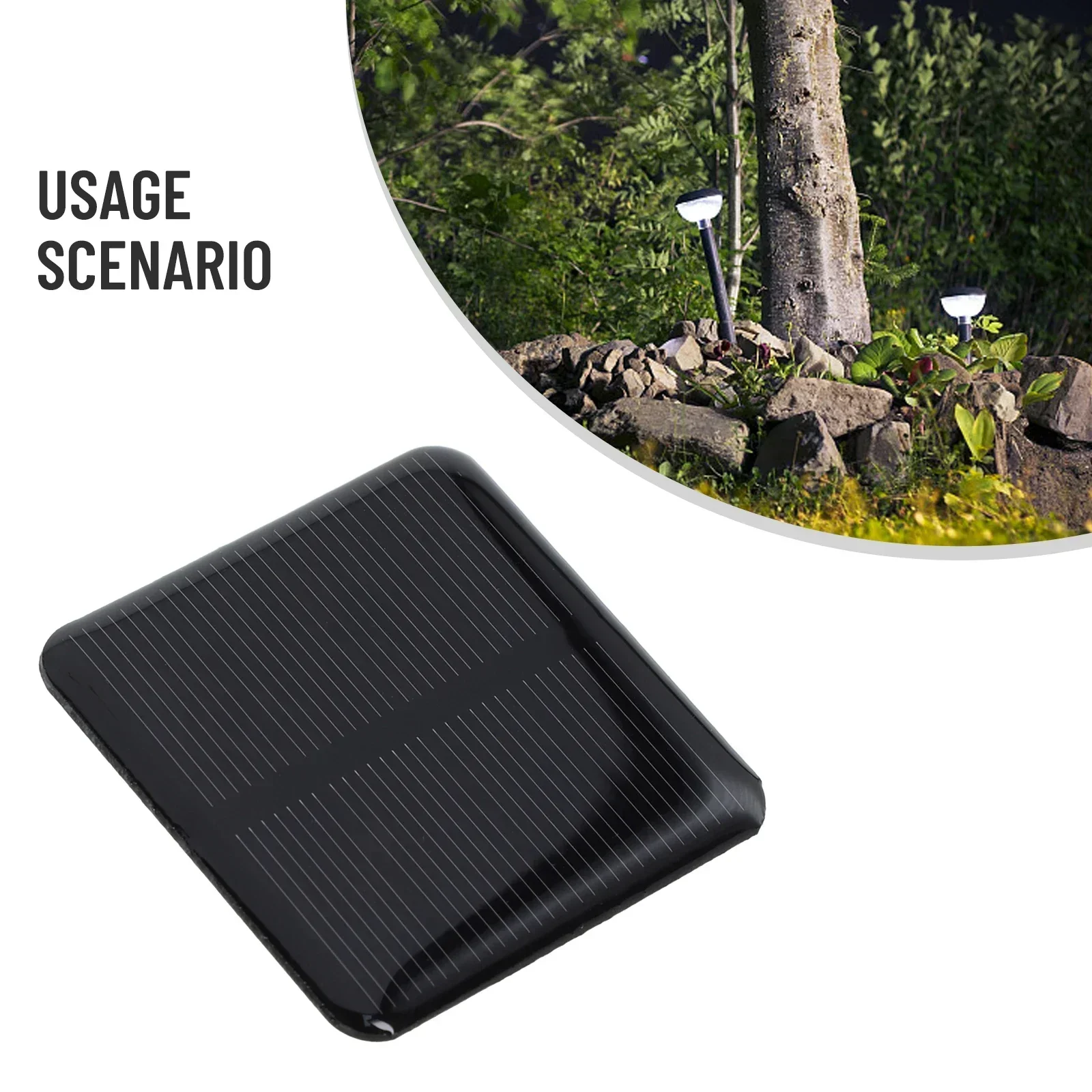 Photovoltaic Panel Solar Charging Panel 50*50*2.6mm Black Polysilicon 0.32W 2V Brand New Excellent Service Life