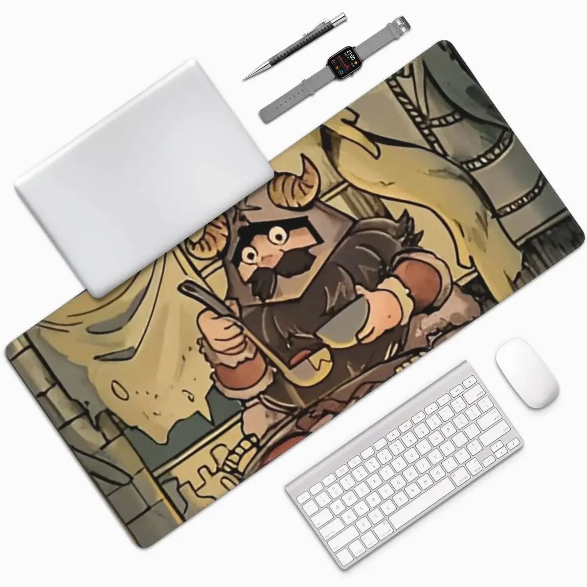 Dungeon Meshi Delicious In Dungeon Senshi Cooking Large Mouse Pad Computer Keyboard Mouse Mat Gamer PC Laptop Desk Mat Table Mat