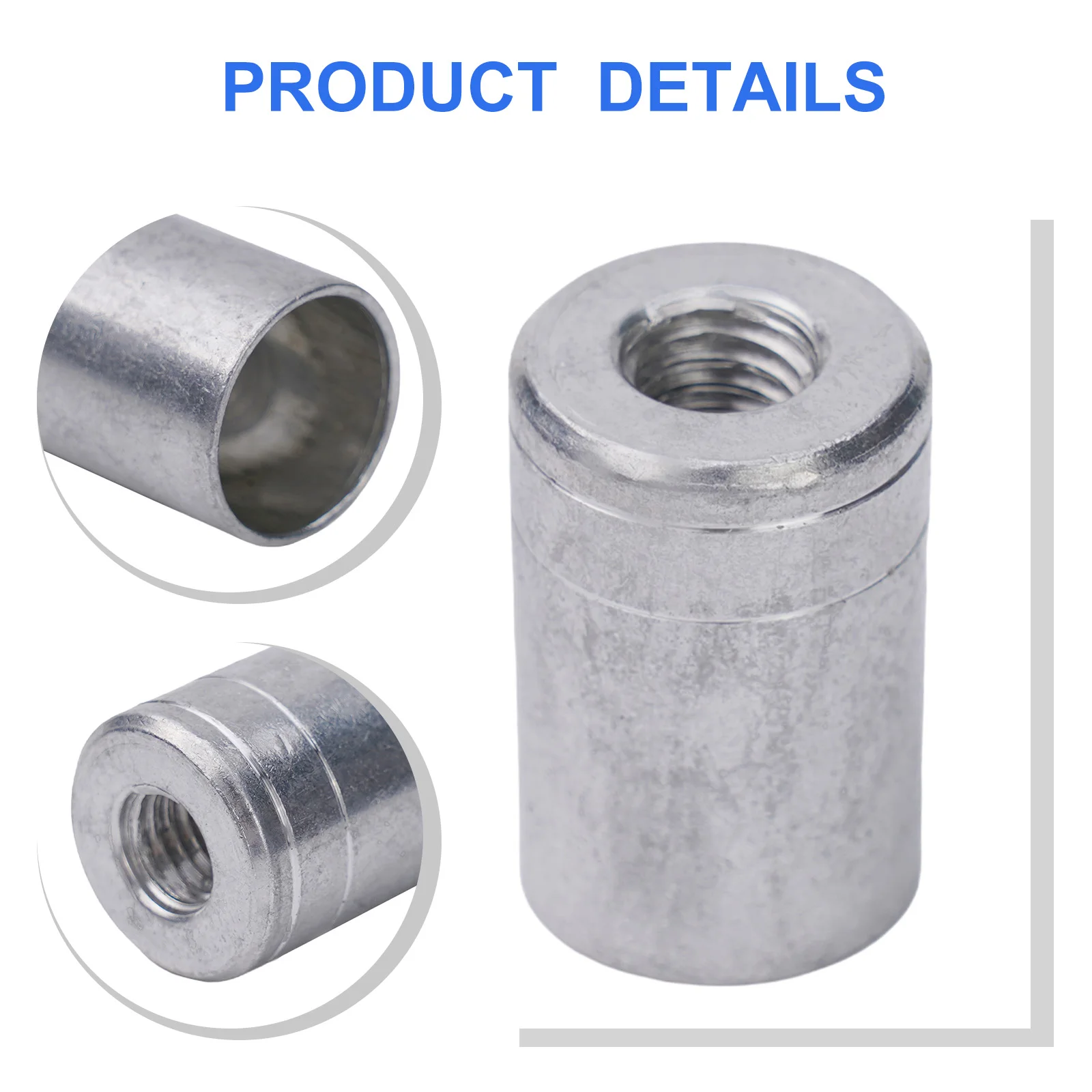 Fishing Rod Net Head Adapter Wear-resistance Aluminum Alloy Connector Easy To Disassemble Part To Landing Rod 15g 2.6*1.3cm 8mm