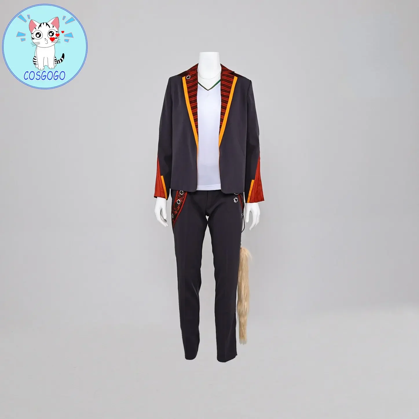 [Customized] Vtuber Nijisanji YouTuber Gaku Cosplay Costume Suit with Tail Role Play Party Women Men Outfits