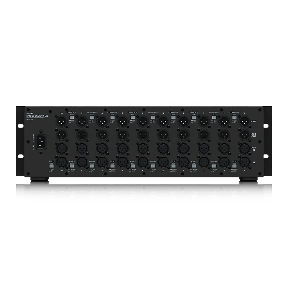 إطار رف Midas Legend L10 Por Cabinet ذو 10 فتحات لوحدة سلسلة 500 مع مصدر طاقة عالمي