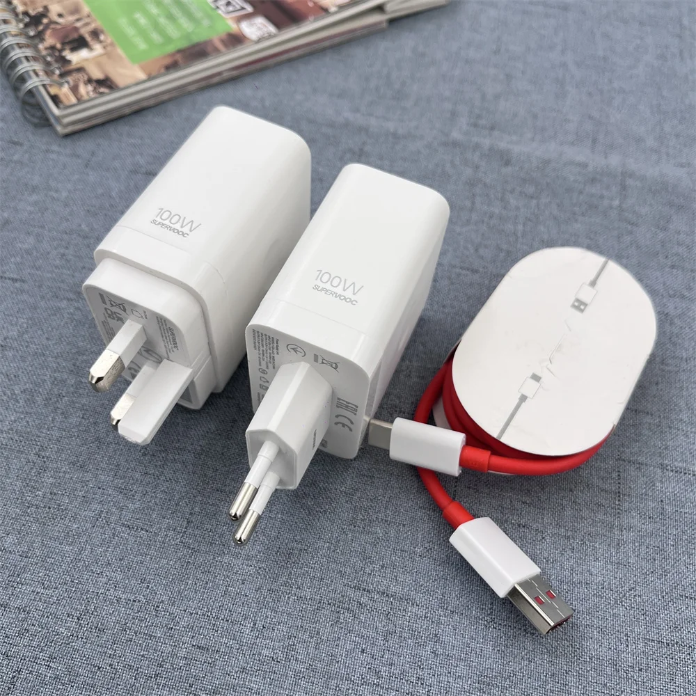 100W Original Oneplus Supervooc Charger EU/UK Power Adapter 10A Super Fast Type C Cable For One Plus