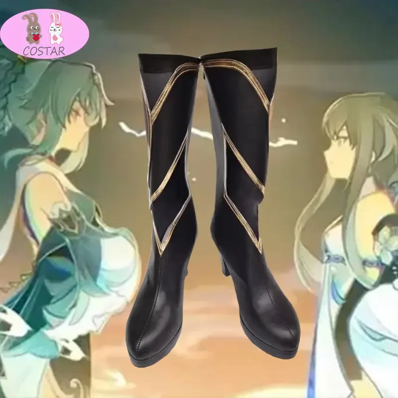 

20151123 COSTAR Cosplay Boots Genshin Impact Madame Ping Long Tube Women Shoes Game Anime