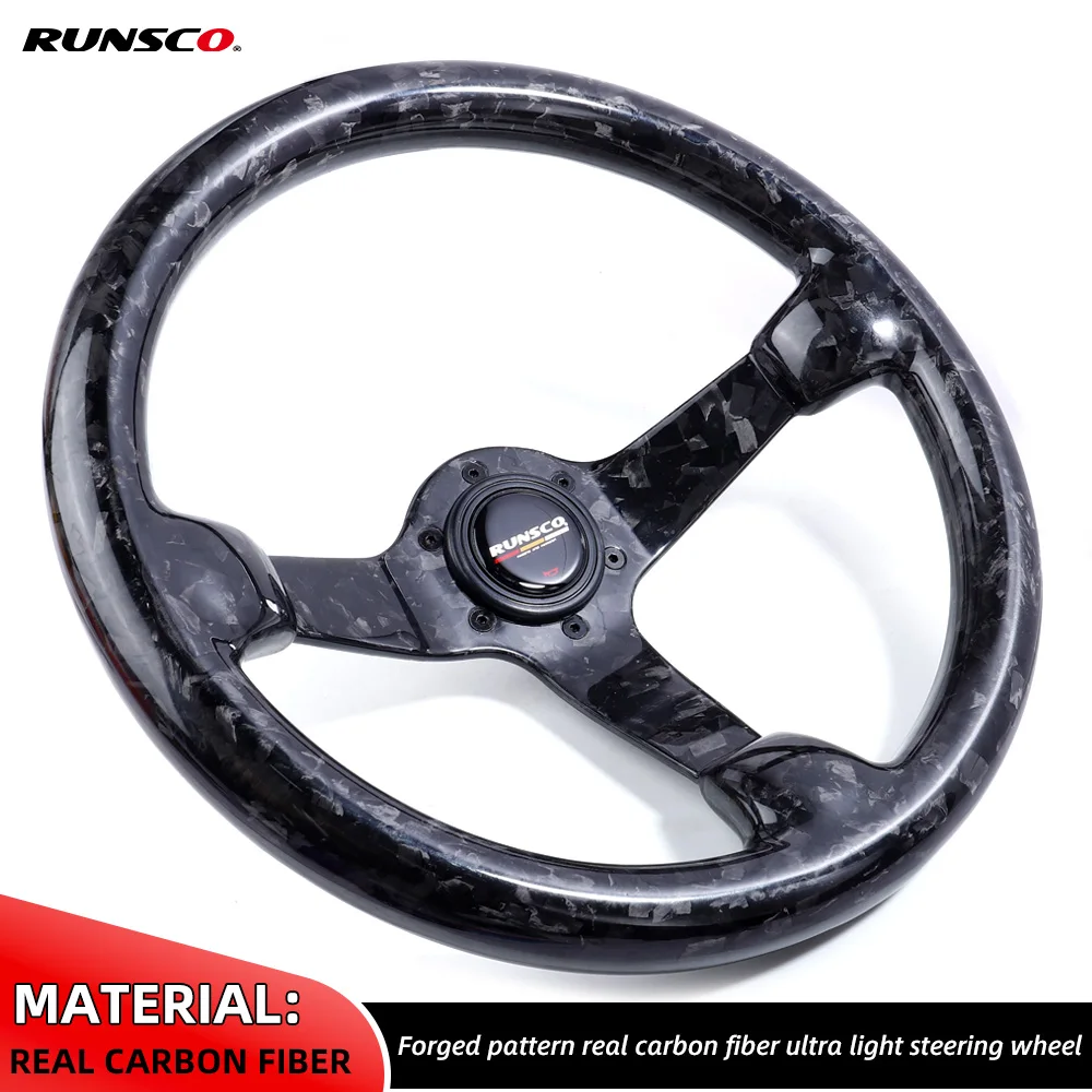 14inch Carbon Fiber 3inch Deep Dish Steering Wheel Racing Drift Car for Toyota BMW MK7 Sim Racing Game Universal